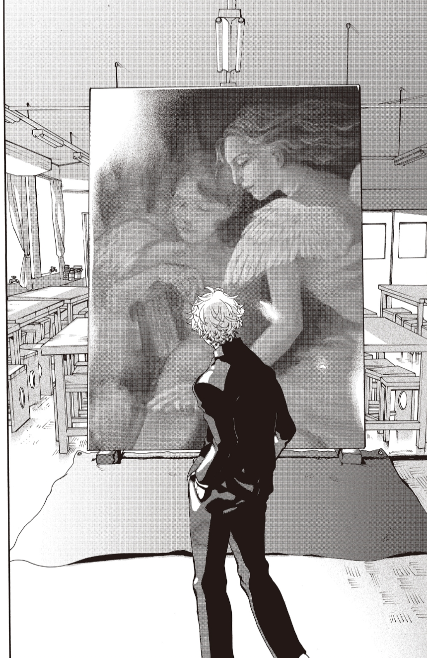 The inspiring painting of an angel